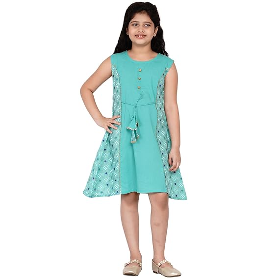 Bitiya By Bhama Baby-Girls Cotton Blend Casual Dress