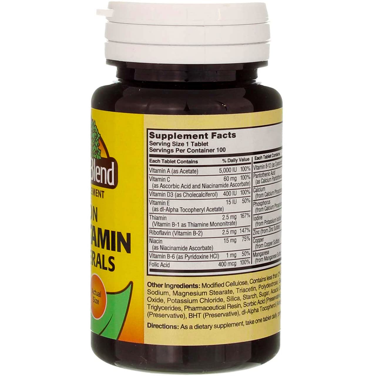 Nature's Blend Vitamin B6 50 mg Tablets 2 ct, 100 Pack of