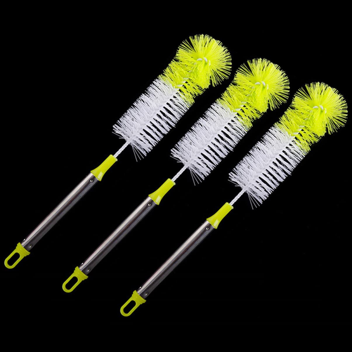 2 Set Spazzola Per Bottiglie Rondella Per Bottiglie Detergente Per Tazza Per Bottiglia In Nylon 3 pezzi*2
