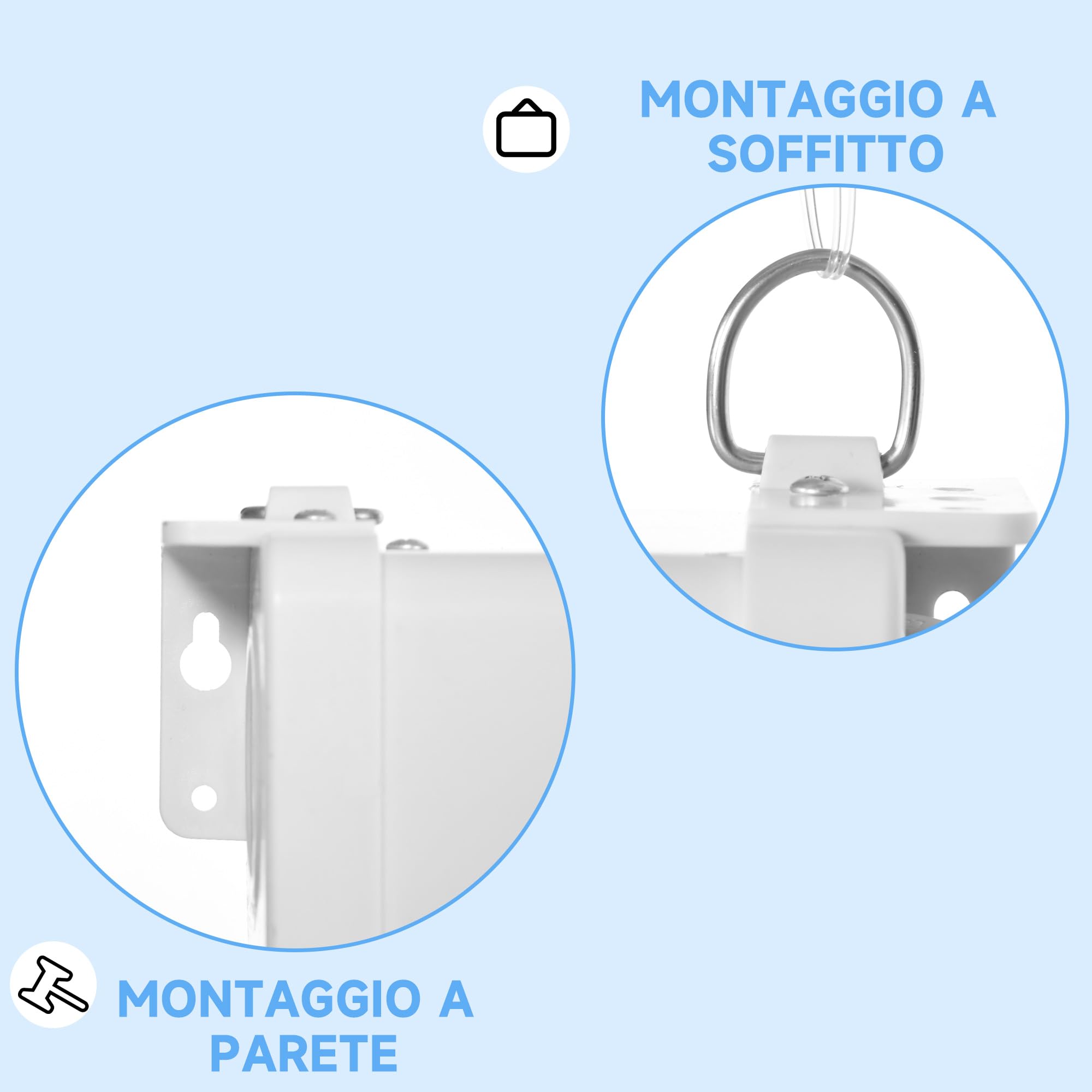 HOMCOM Telo Proiettore Motorizzato da 84 Pollici 4K HD Formato 16:9, Schermo Proiettore Motorizzato Elettrico con Telecomando, Telo Videoproiettore per Casa, Cinema, Ufficio, Home, 215x140 cm, Bianco