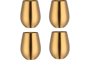 Lustrous Gold Stemless Wine Glasses