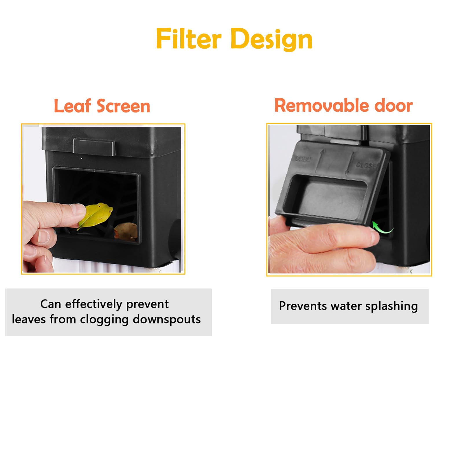 Kit desviador de barril de lluvia, desviador de bajante para bajante estándar de 2 x 3 pulgadas o 3 x 4 pulgadas, sistema de recogida de agua de lluvia con válvula ajustable y filtro, manguera de 5