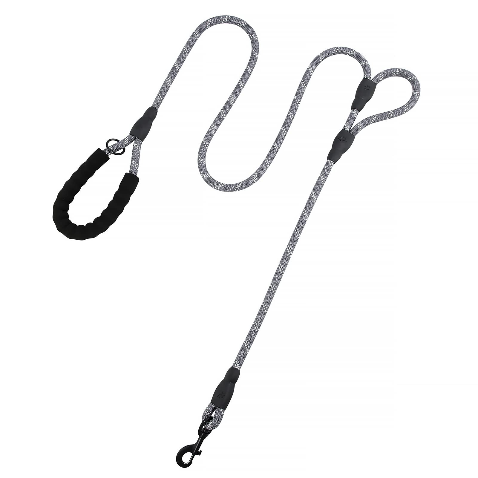 Rope Dog Leash 6ft Long,Traffic Padded Two Handle,Heavy Duty,Reflective Double Handles Lead for Control Safety Training,Leashes for Large Dogs or Medium Dogs,Dual Handles Leads(Pink) - 4