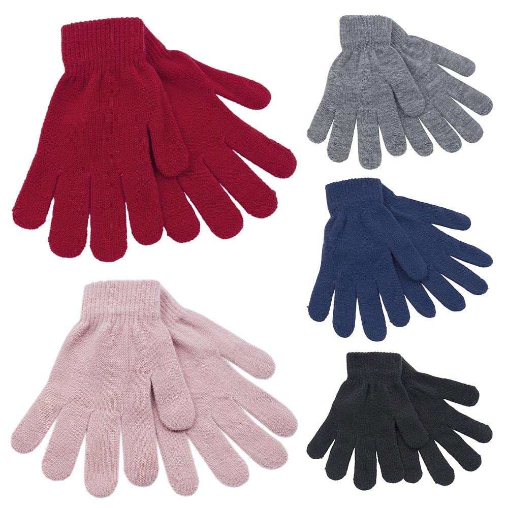 Rjm Women's Black Acrylic Magic Gloves