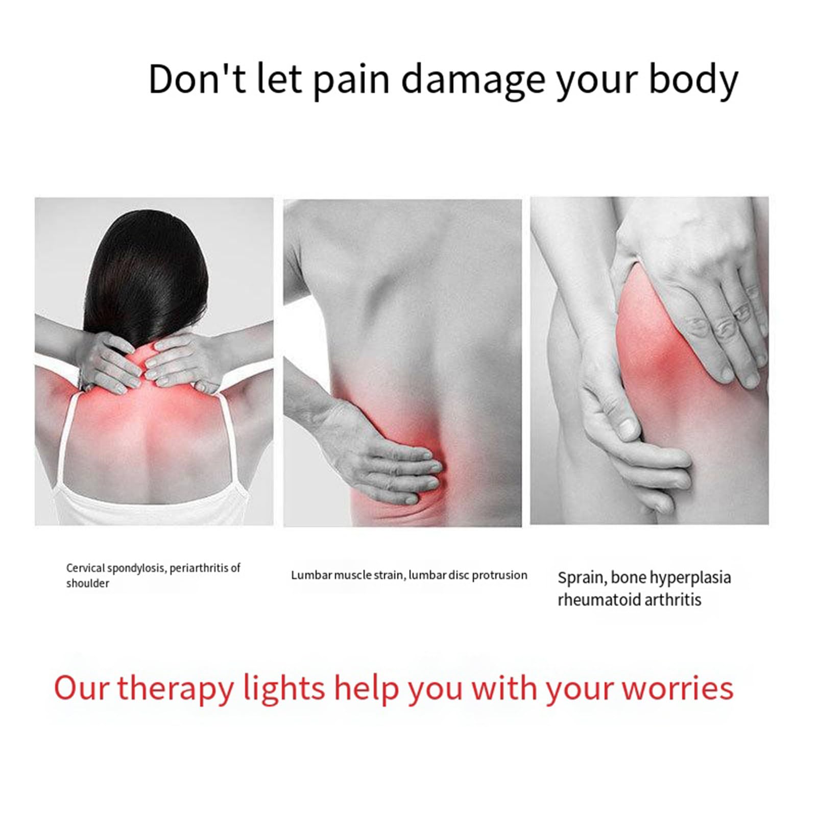 Terapia światłem czerwonym 50W Lampa Pure Red 850Nm Led Lampa fizjoterapeutyczna, używana do łagodzenia bólu mięśni i zanikania blizn