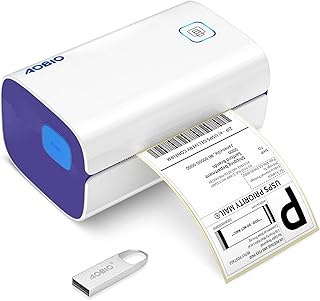Shipping Label Printer 4x6 Thermal Desktop Printer High Speed Printer for Shipping, Barcodes, Mailing, Labels and Compatible with Amazon, Ebay, Shopify, FedEx, Ups, DHL, USPS and More