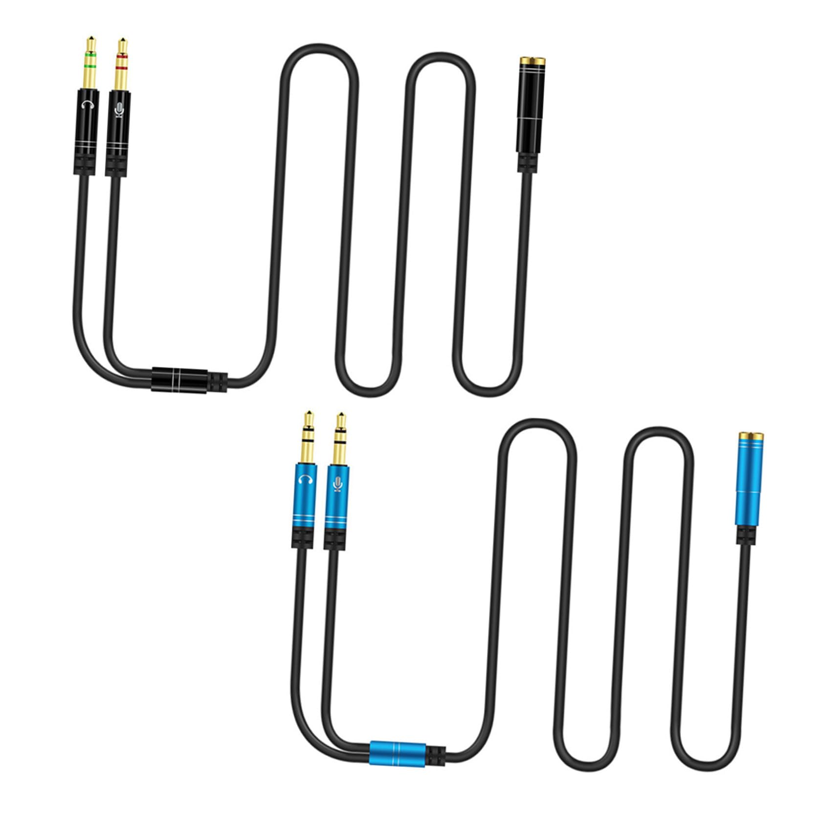 Gatuida 10pezzi Cavo Splitter Audio y Per Microfono e Cuffie Adattatore Pratico Per Computer e Dispositivi Con Doppio Jack Design Compatto e Funzionale Per Videochiamate e Musica Movimento