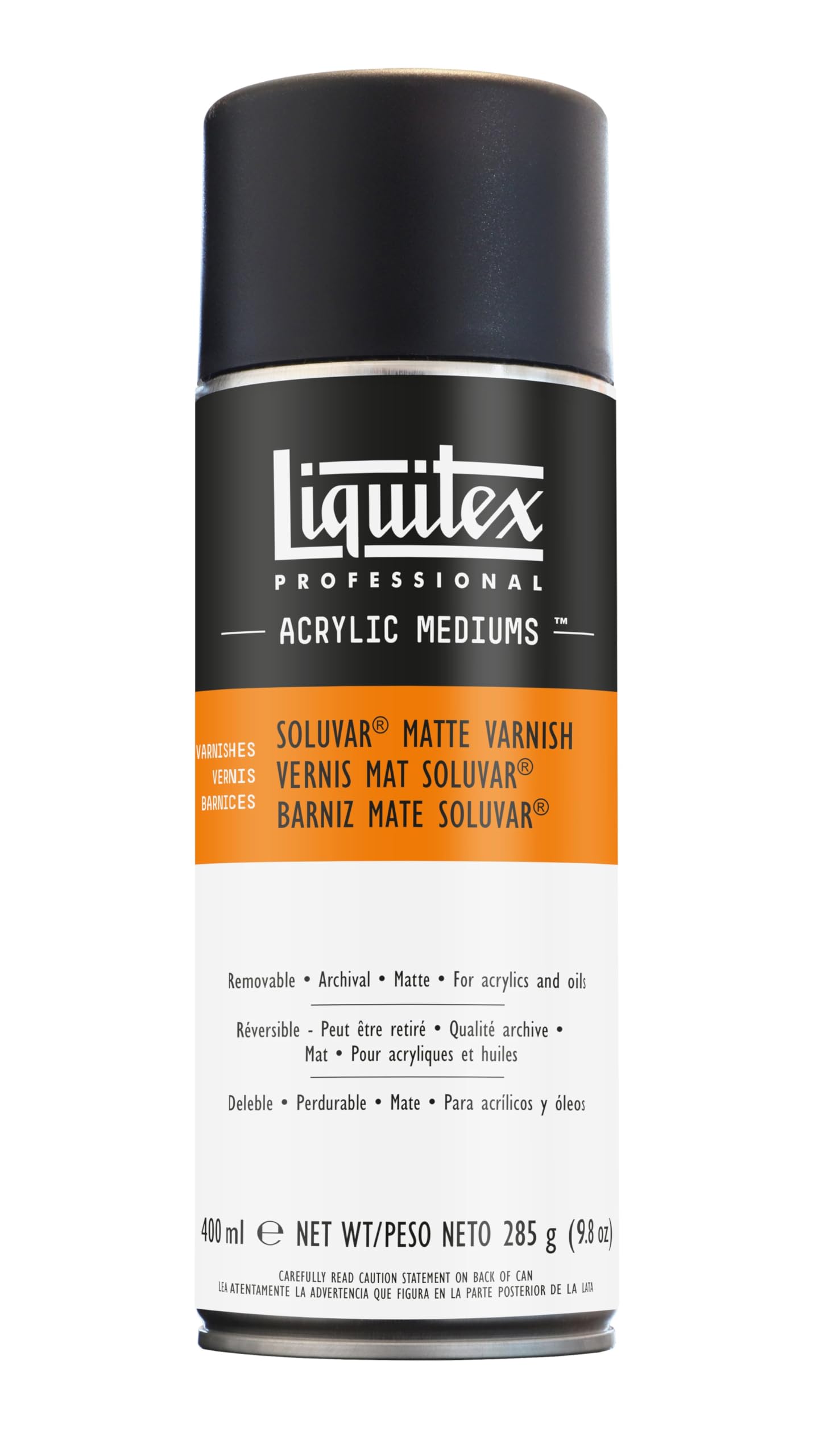 Liquitex Professional Soluvar Matte Varnish, 295g (10.4-oz), Aerosol Spray