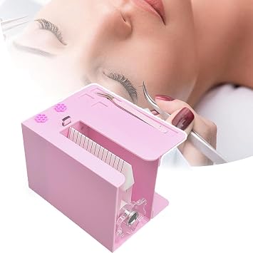 Eyelash Separator,Mini Automatic Lash Fanning Machine-Manual Rotation | Eyelash Flowering Machine | Eyelash Extension Device | Eyelash Root Splitter,Pink