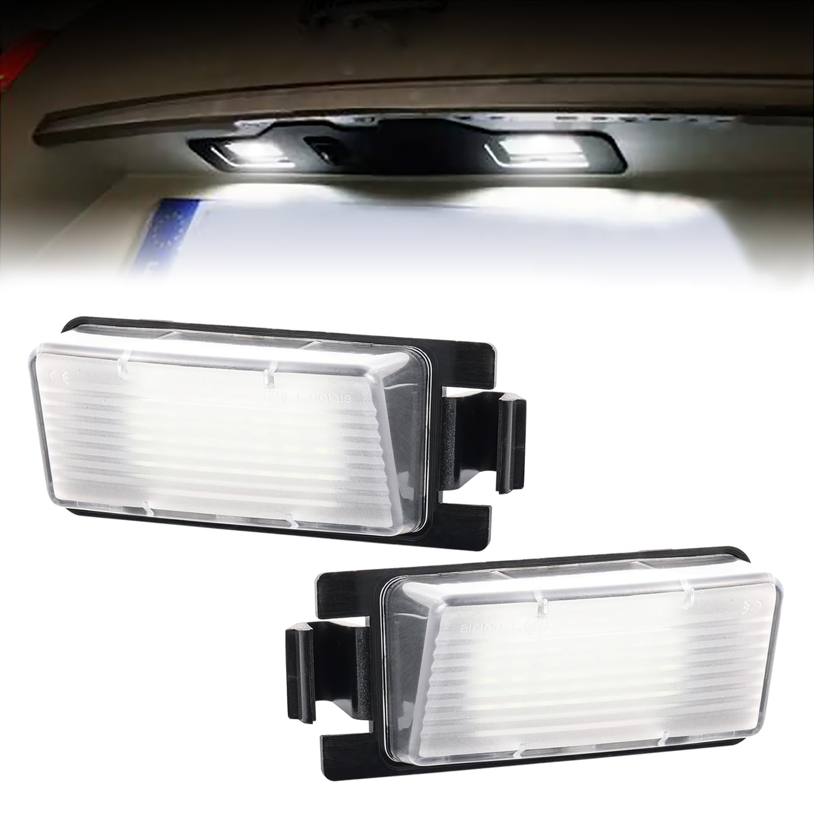 AUTOXBERT 2PCS LED License Plate Lights For Nissan 350Z 370Z Cube Leaf Sentra GT-R Versa & Infiniti G25 G35 G37 Q60 LED License Plate Tag Lights 6000K