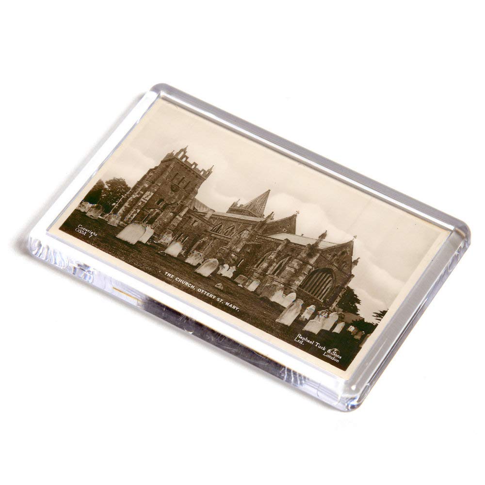 FRIDGE MAGNET - Vintage Devon - The Church, Ottery St. Mary