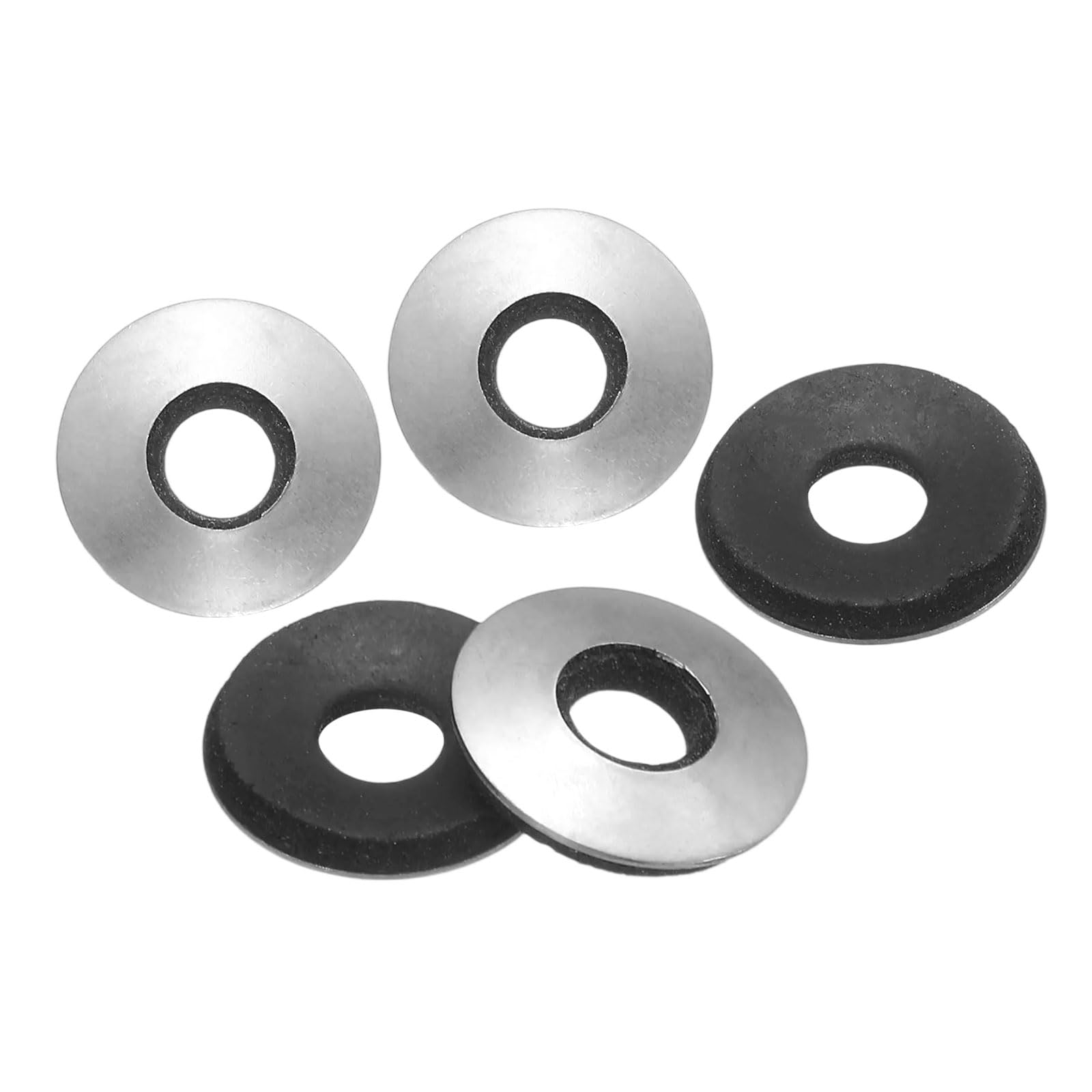 sourcing map 100Pcs M6.3 x 16mm Sealing Washers, 304 Stainless Steel EPDM Bonded Neoprene Rubber Washers for Screws Bolts, Silver&Black