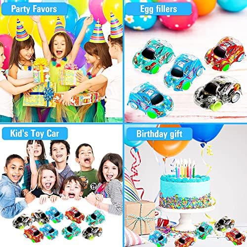 Steemjoey 12PCS Mini Pull Back Cars, Mini Push and Go Car Toy, Racing Cars Game Prizes Classroom Rewards Kids Birthday Party Favours Gifts Toys For Girls Boys Toddler Christmas Stocking Fillers
