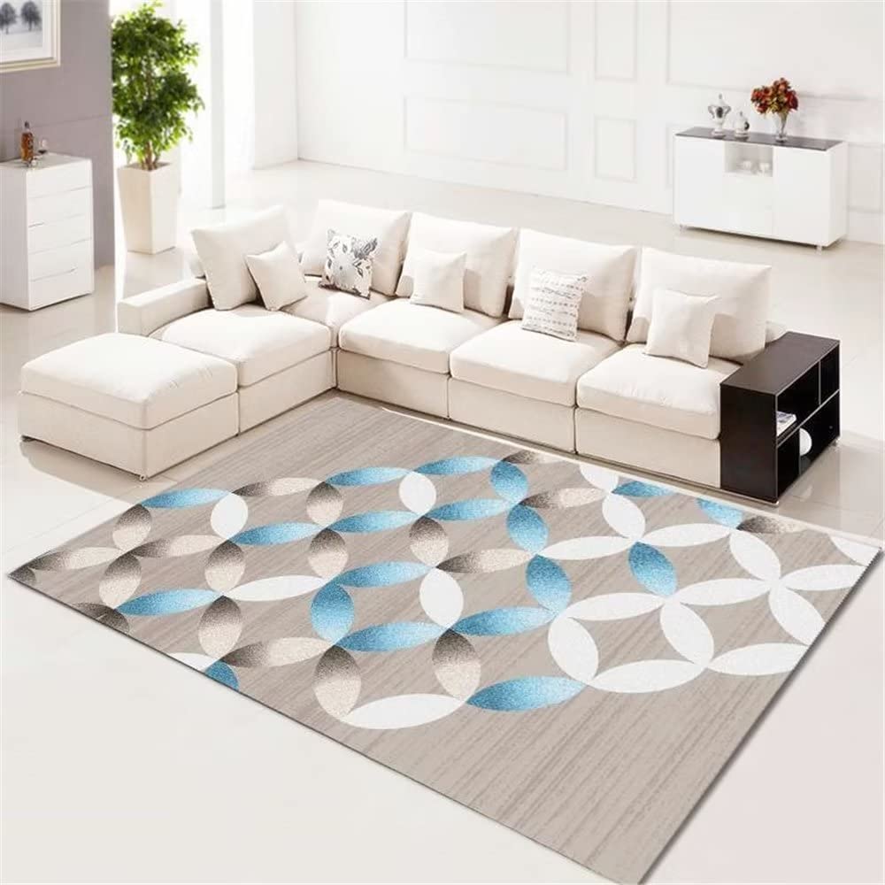 Moquette chambre enfant propre et durable : tapis bleu 160x230cm facile à laver