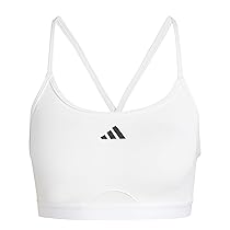 adidas Donna AeroReact Training 3Stripes Bra, White, XL