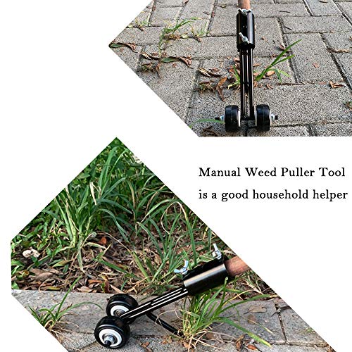 Hawthor Weeder Tool for Garden, Manual Weeds Snatcher, Crack and Crevice Weeding Tool, Weed Puller Tool, Weed Cleaning Tool Garden Tools for Patio Backyard (Straight Hook)