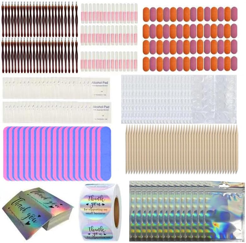 100 Sets Press On Nail Prep Tool Kit for Nails Business