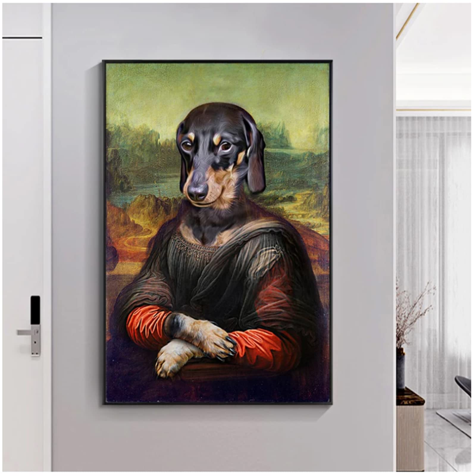 絵画　犬 The Scream Dog - ボストンテリア犬 No.3】ムンク 叫び アートポスター