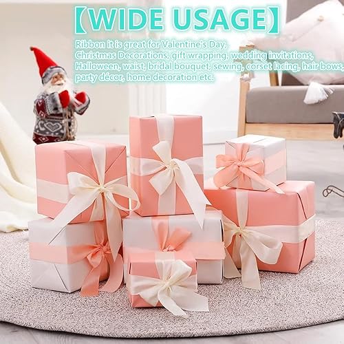 Miniatura 9 de Cinta de satén negro de doble cara de 1 pulgada x 50 yardas de longitud para decoración de Navidad, cabello de bricolaje, vestido de fiesta,