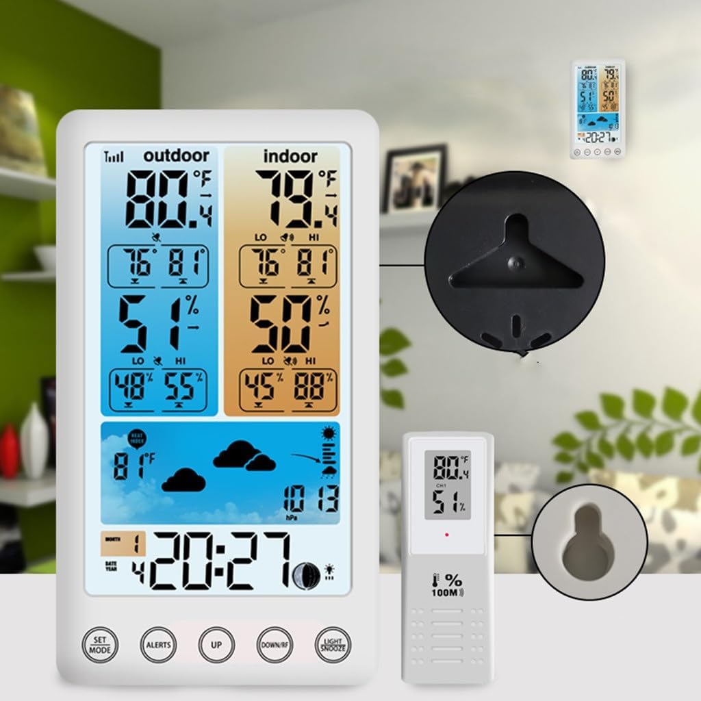 Color Screen Weather Forecast Clock Multi-Function Electronic Alarm Perpetual Calendar Radio