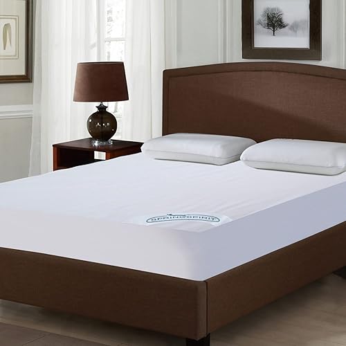 Miniatura 7 de SPRINGSPIRIT Protector de colchón individual impermeable, funda de colchón individual ajustable hasta 14 pulgadas de profundidad, sábana bajera