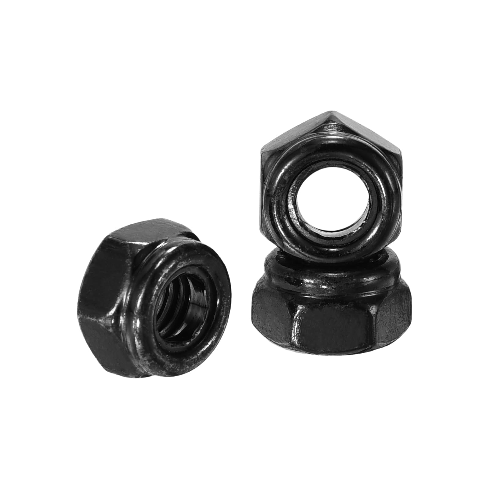 Kozelo 50Pcs M6-1 Nylon Locking Hex Nuts 304 StainlessSteel Black โ image 1