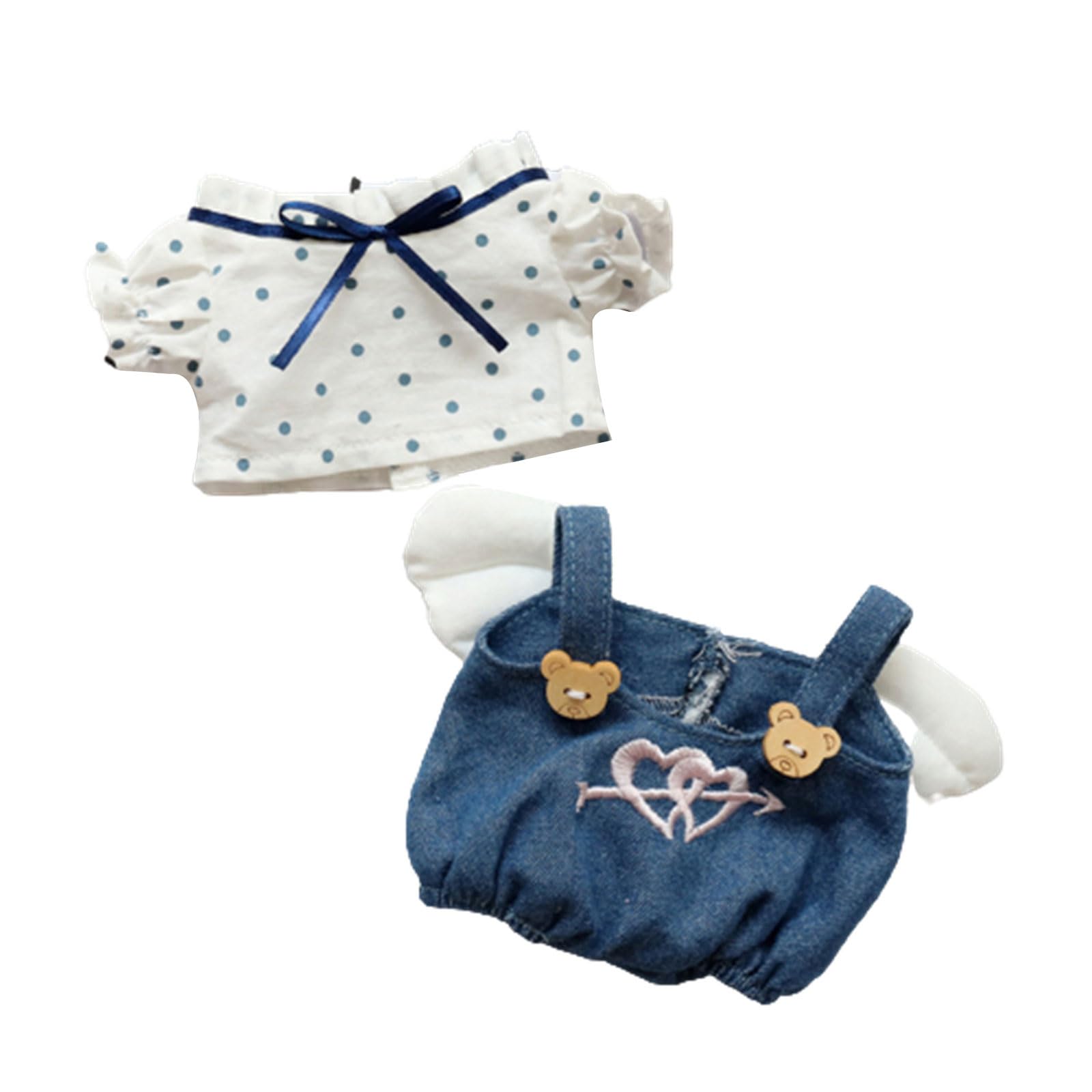 JSGHGDF Clothes Set Tops Pants Skirt Sweater Soft Costume Outfits For 8inch Stuffed Boy Girl Accessories