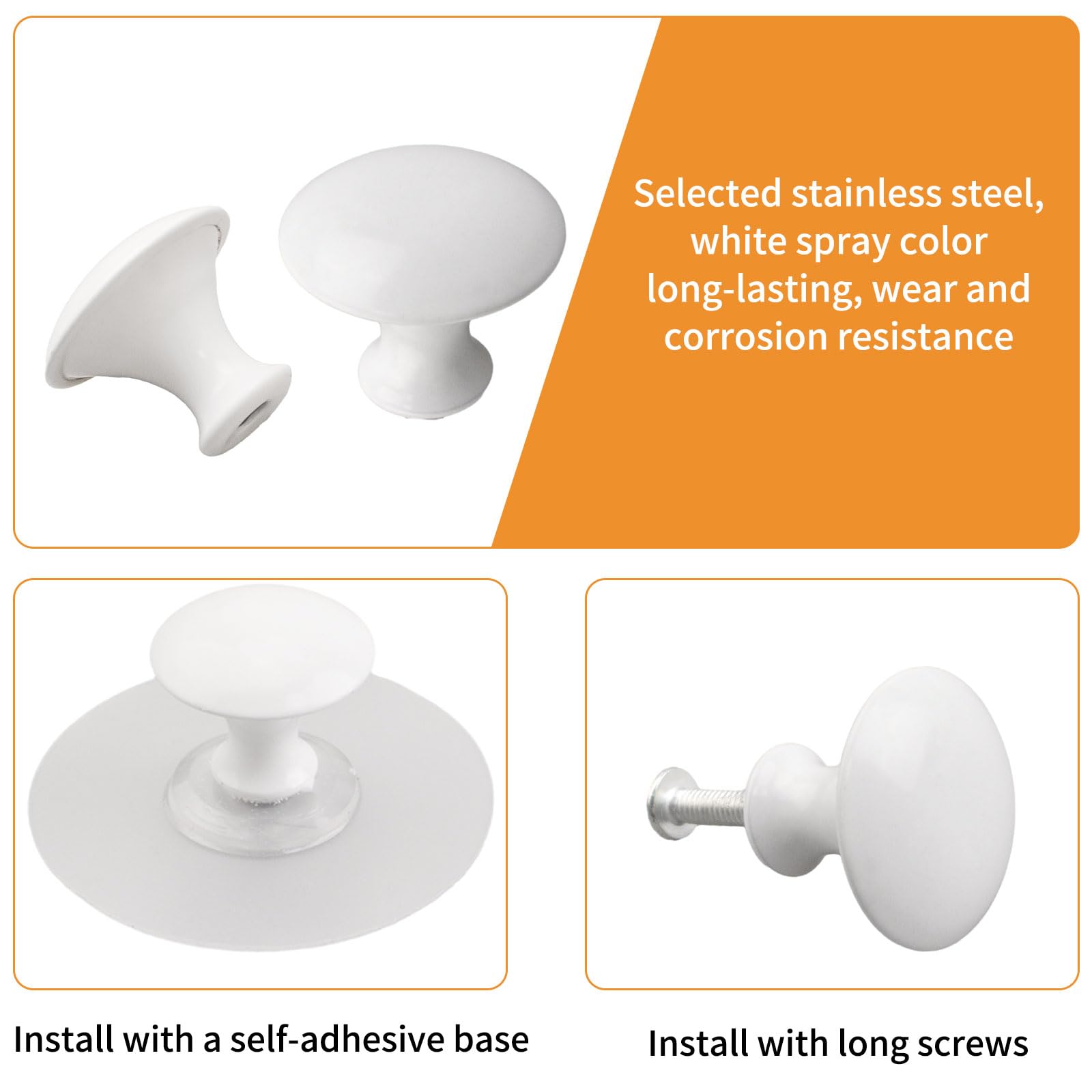 Blanc D'amour - Boutons De Tiroir Ronds Et à Trou Unique Pour Chambre'enfant, Porte De Garde