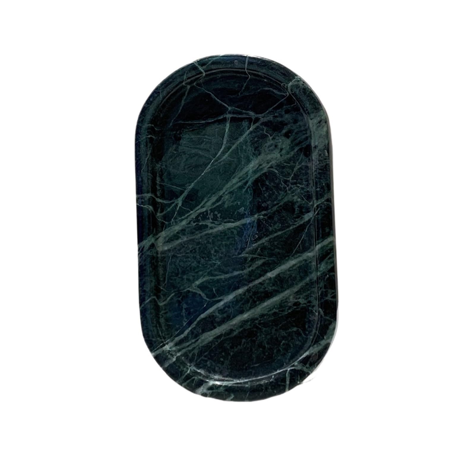 Marble Oval Tray For Perfume Candles Jewelry Cosmetic Storage Plate(Style 01)
