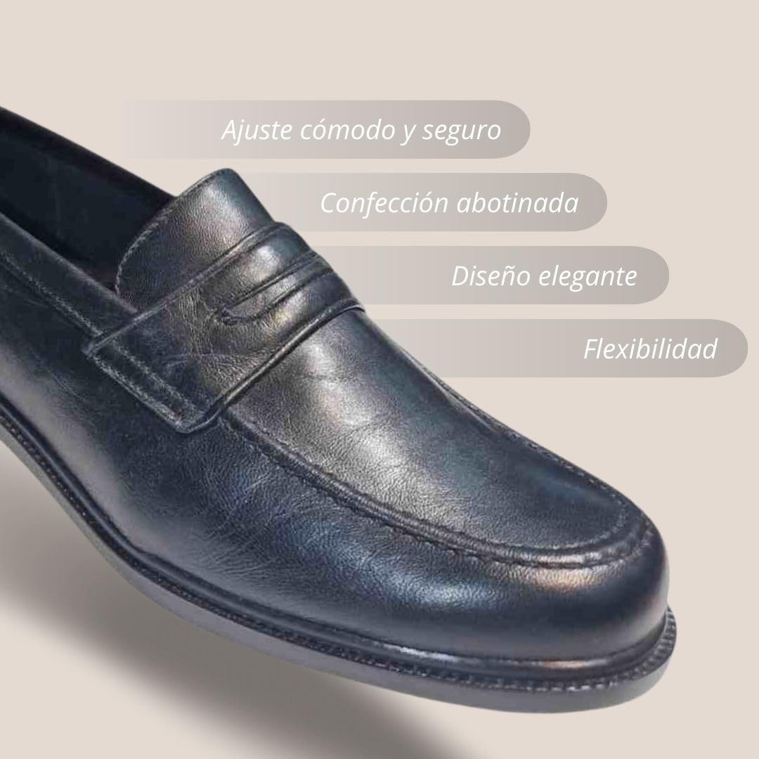 Ariadna Sánchez Zapatos de Vestir Piel Orrin, Mocasines Cómodos y Clásicos, Suela Antideslizante, Regalos Originales para Hombre
