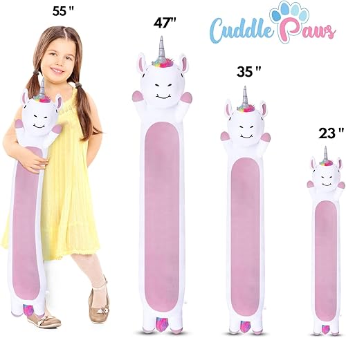 Miniatura 5 de Cuddle Paws Almohada corporal de unicornio grande de peluche de 23 pulgadas, juguetes Kawaii, lindos animales de peluche gigantes, regalo para