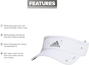 adidas Womens Superlite 3 Visor Casual - Black