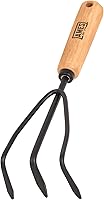 AMES 2446300 Tempered Steel Hand Cultivator with Durable Wood Handle - 11 Inch Garden Tool for Soil Loosening & Weed Removal