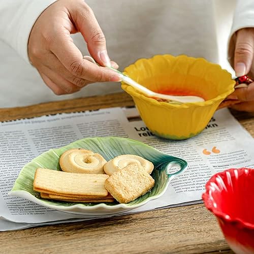 Miniatura 4 de WAYUTO Juego de taza de café y platillo de cerámica 3D con cuchara, taza de café de girasol, taza de té con mango decorativo, tazas florales