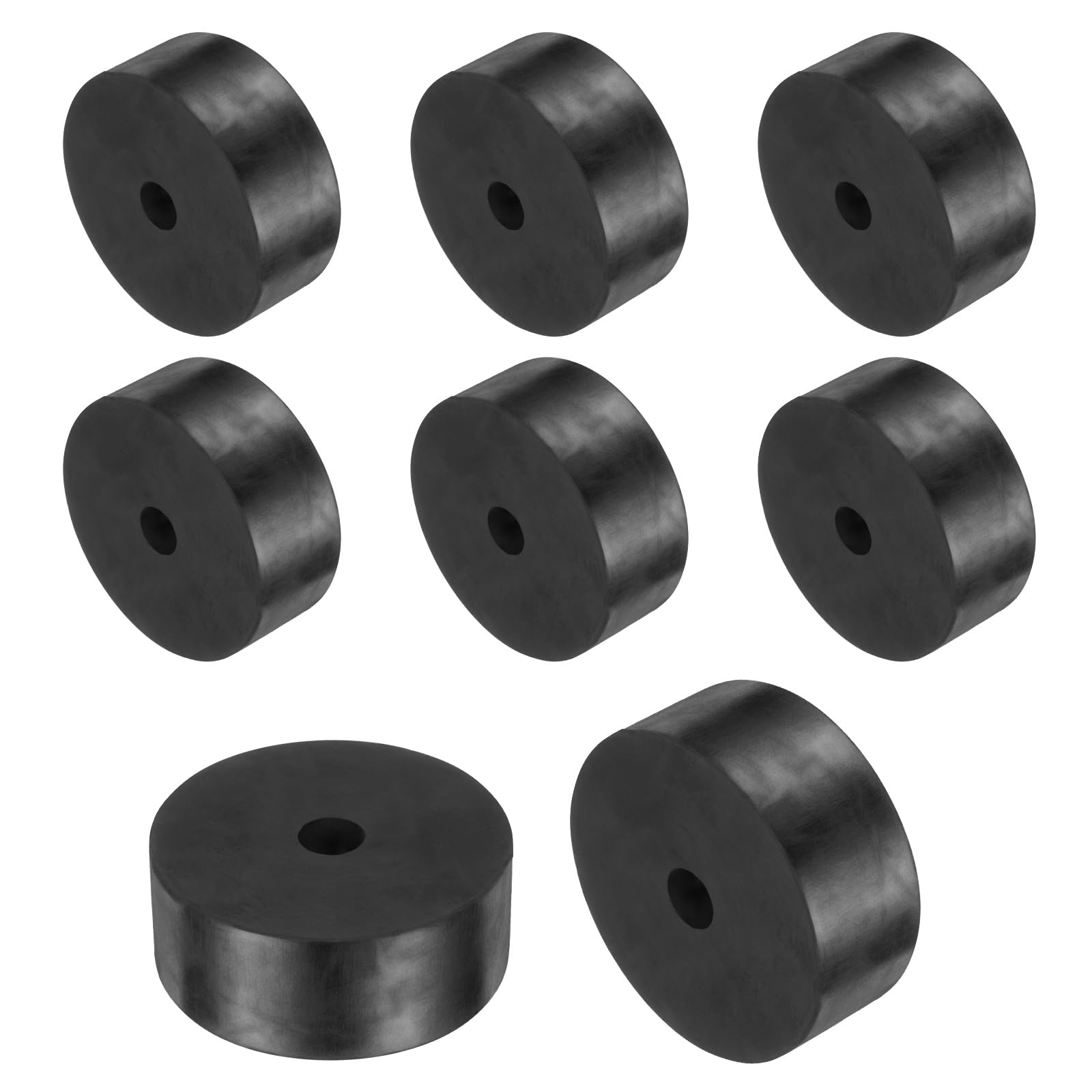 sourcing map 8 Pcs Rubber Spacers 50mm OD x 8mm ID x 20mm Height Round Anti Vibration Spacer Rubber Bushing Grommets