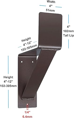 Miniatura 4 de Premium Mantel Bracket Corbel 2 Pack, Heavy Duty Fireplace Shelf Bracket, Sturdy Supports and Easy Installation, Hand Made in USA (3, 7" x 7")