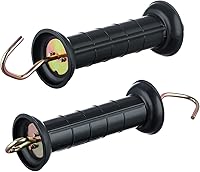 Vista 4 de FENSMILE - Manija de puerta de plástico para valla aislada, mango de puerta de valla eléctrica, 5 piezas, color negro