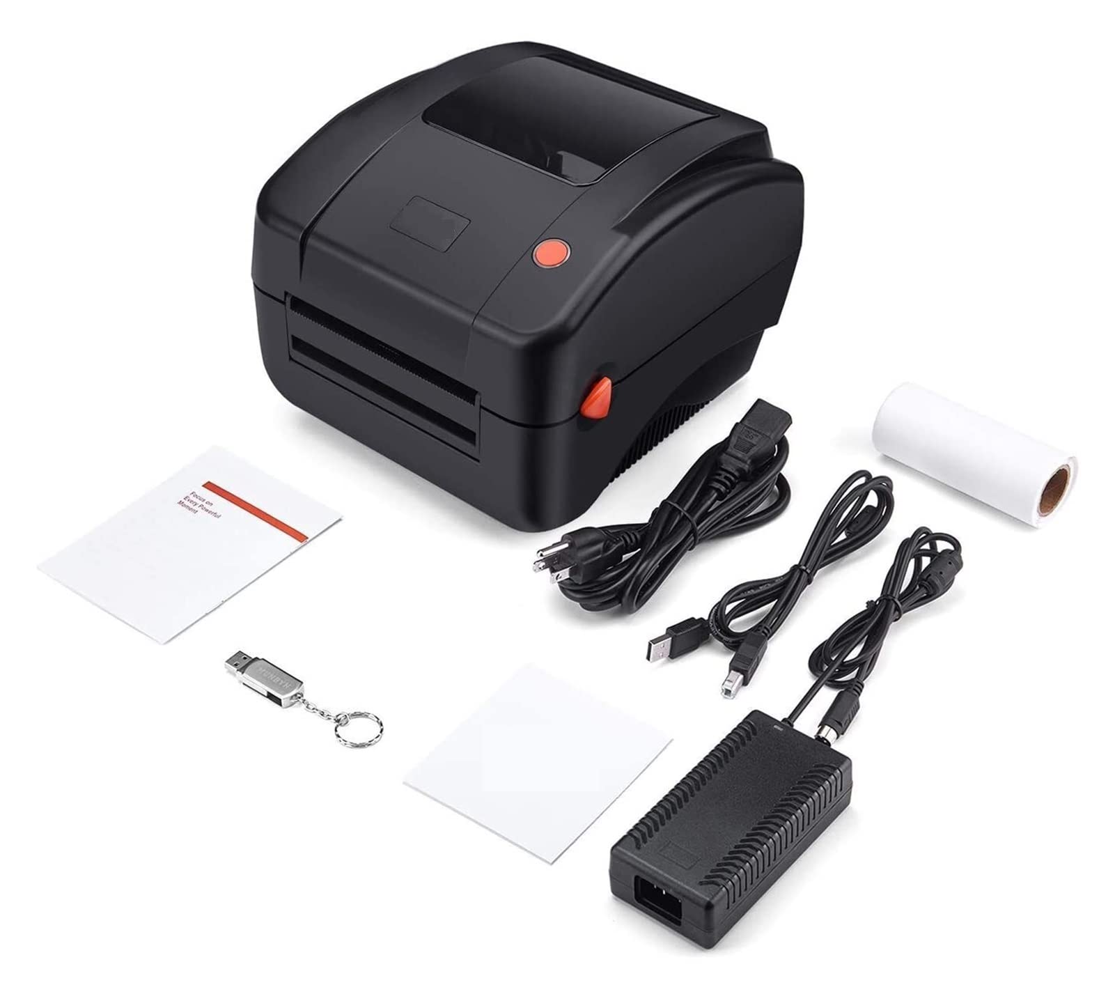 urządzenie do tworzenia etykiet, Mini drukarka etykiet Drukarka 300 DPI USB 4 cale Wsparcie drukarki Ebay Paypal Etsy Shopify Windows Mac Materiały biurowe