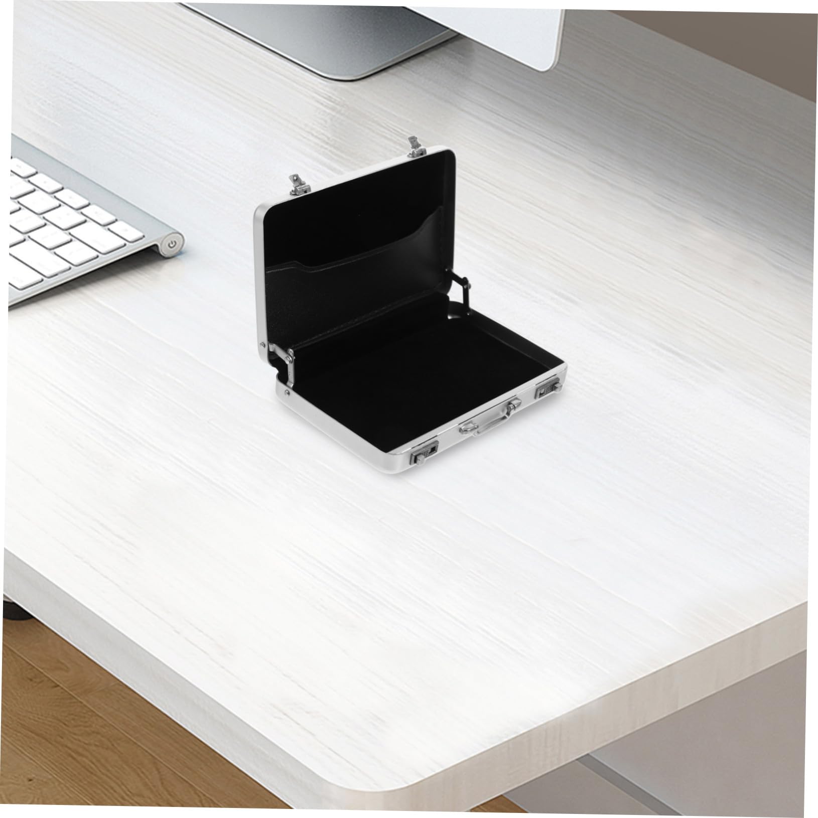 TEHAUX 4 Pezzi Scatola Porta Biglietti Da Visita Forniture Per Ufficio Organizzatore Per Schede Flash Forniture Per Ufficio Tavolo Porta Immagini Organizzatore Per Carte Di Credito