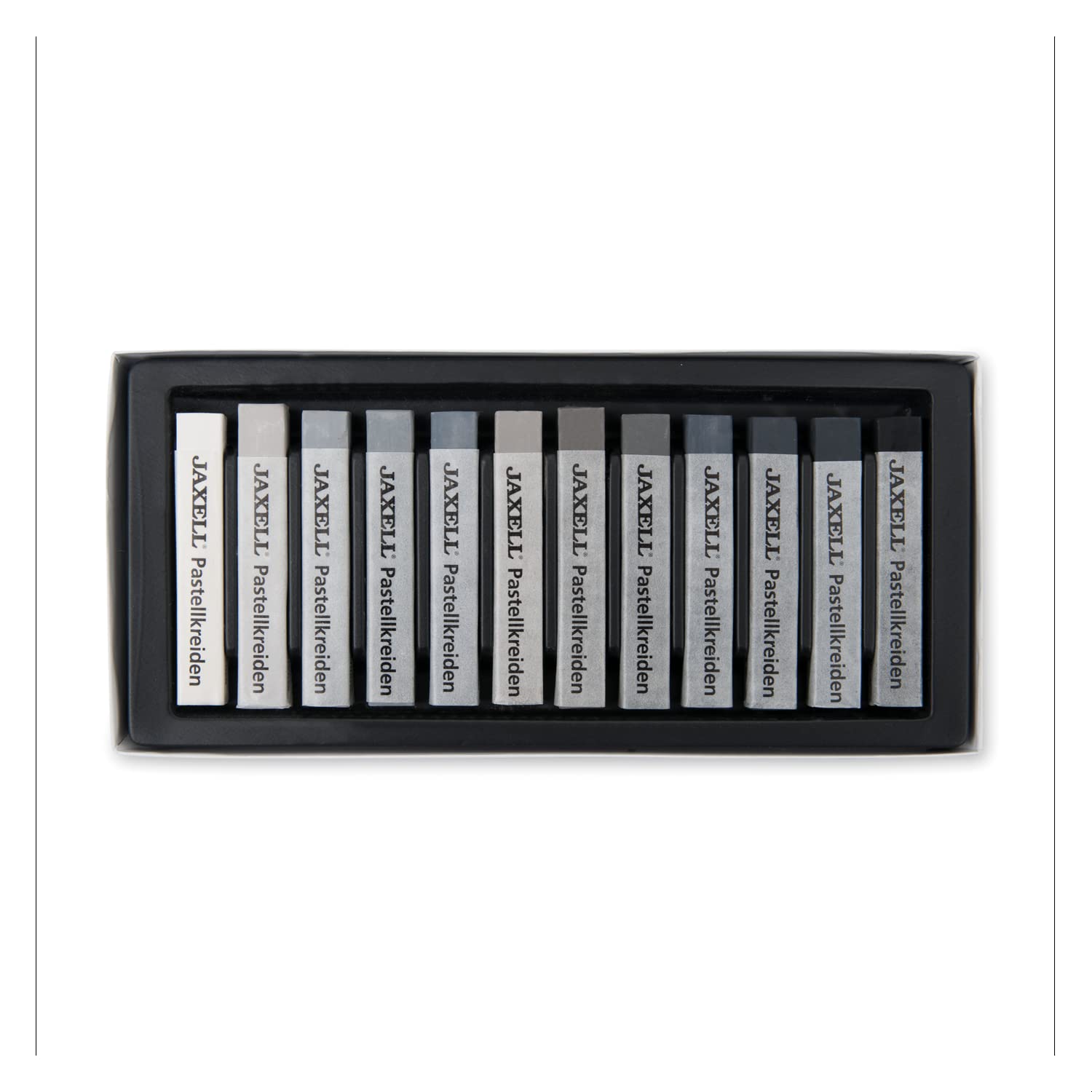 Honsell Jaxell 47647 - Gessetti a Pastello, 12 pz, Toni del Grigio