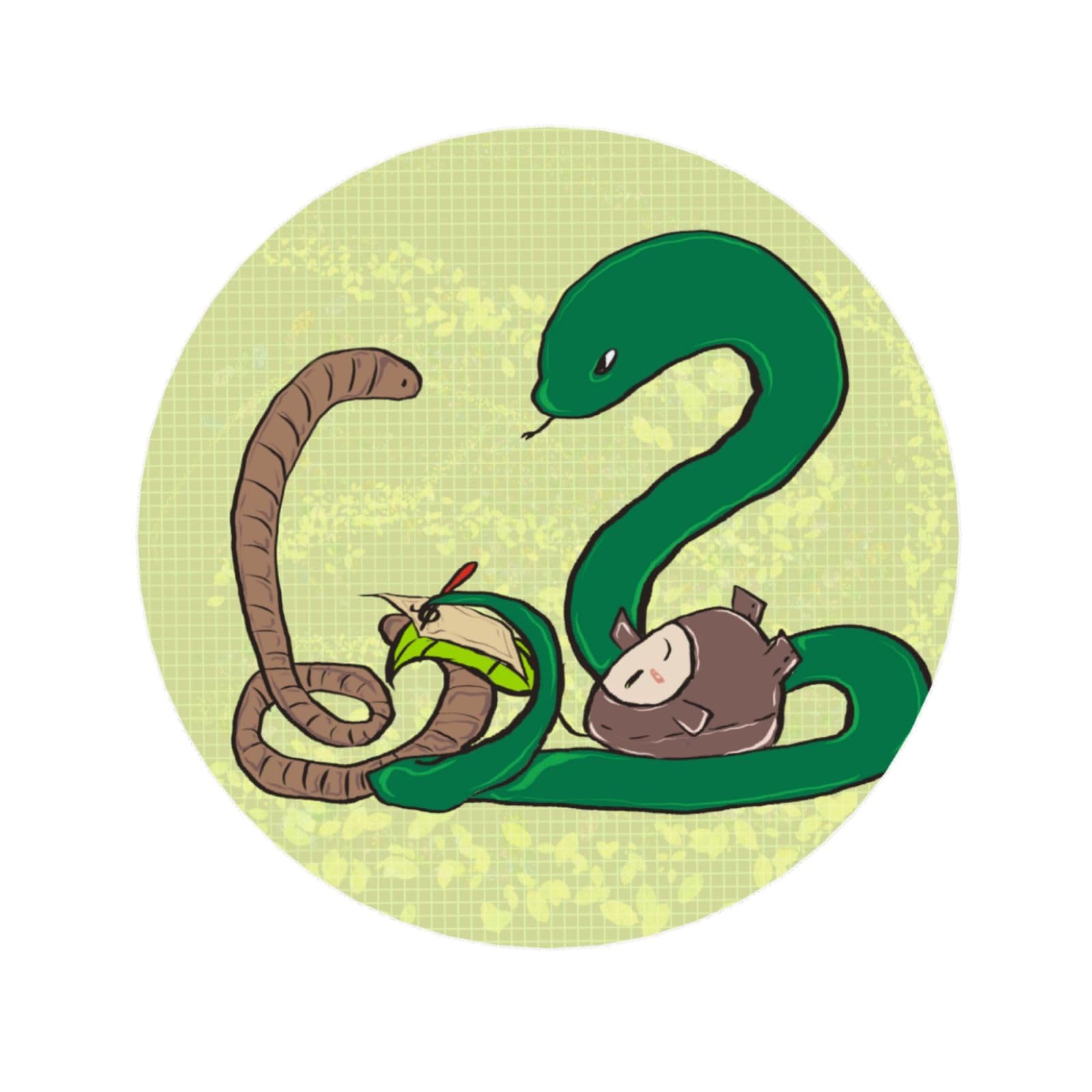 Round Sunflower Seeds Earthworm Snake Pattern Magnets 2.2 in - Acrylicï¼Œ Strong & Non Scratch for Fridge,Locker,Office & Kitchen Deco