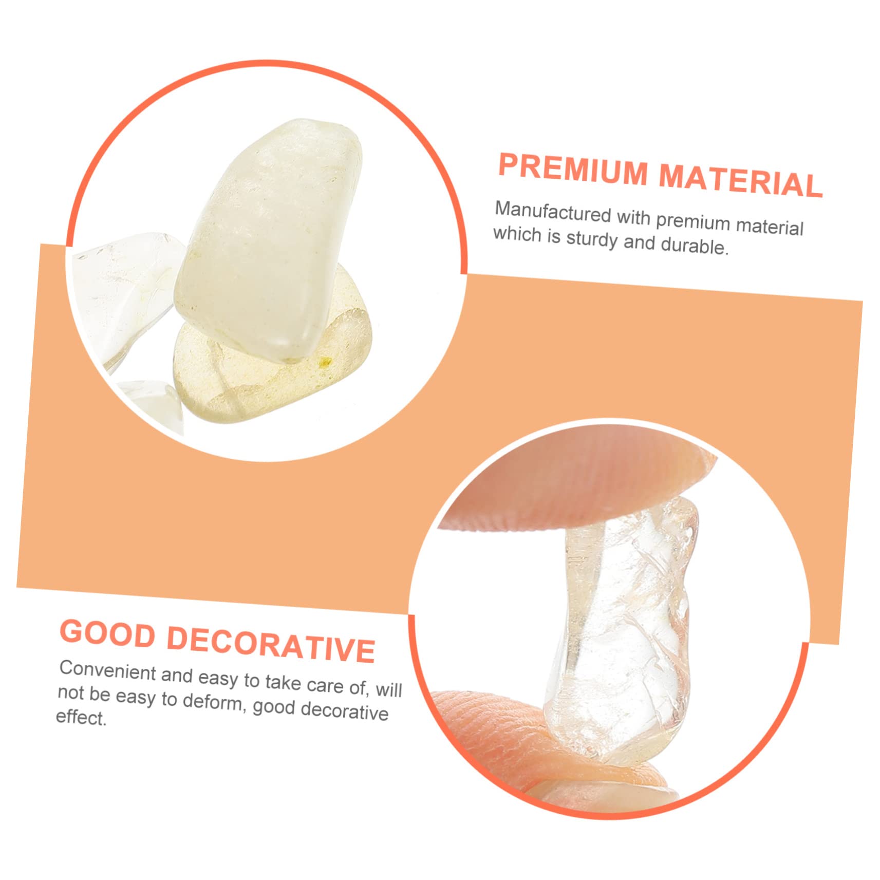 Alipis Aquarium Landscape Stones Natural Stones for Fish Tank Supplies Decorative Crystal Rocks No Deformation No Fading