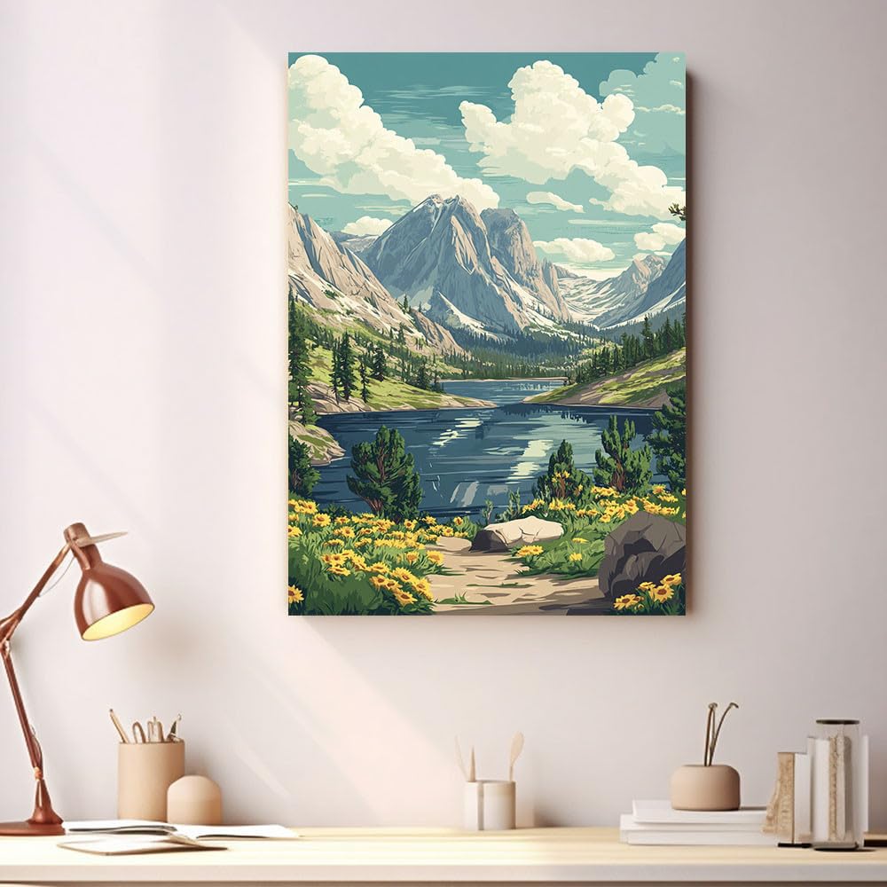 Amazon.com: Hidden Valley Lake Travel Poster, Vintage City Poster