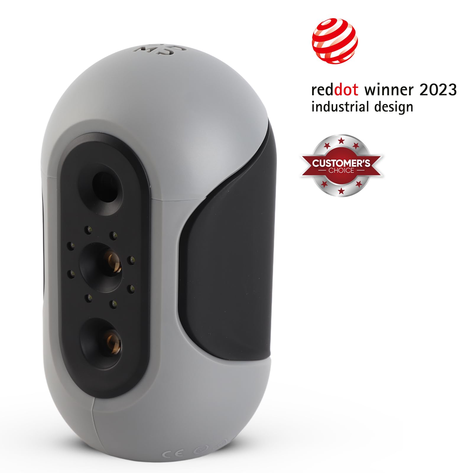 Fafeicy Tragbarer 3D-Scanner, 0,05 Mm Genauigkeit, 0,1 Mm Auflösung, 10 Fps Visuelle NIR-Verfolgung für Dunkle Objekte und Große Teile, mit Optischem Anti-Shake für 3D-Druck