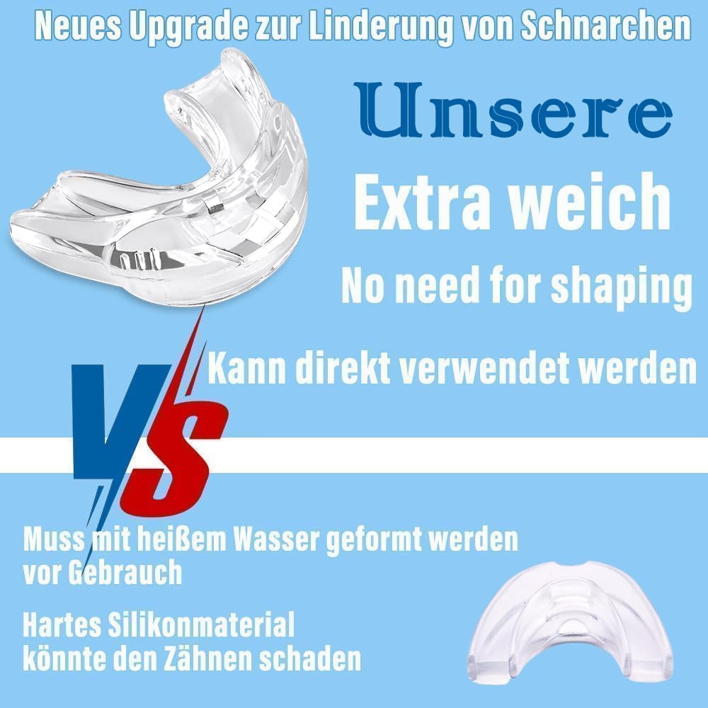 Anti Schnarch Schnarchstopper- Anti Snoring Schnarchschiene-2 Stück Effektiv Snoring Stopper gegen schnarchen Mehrzweck Schnarchen Verhindern für Männer und Frauen(Gebrauchsfertig-Blau)