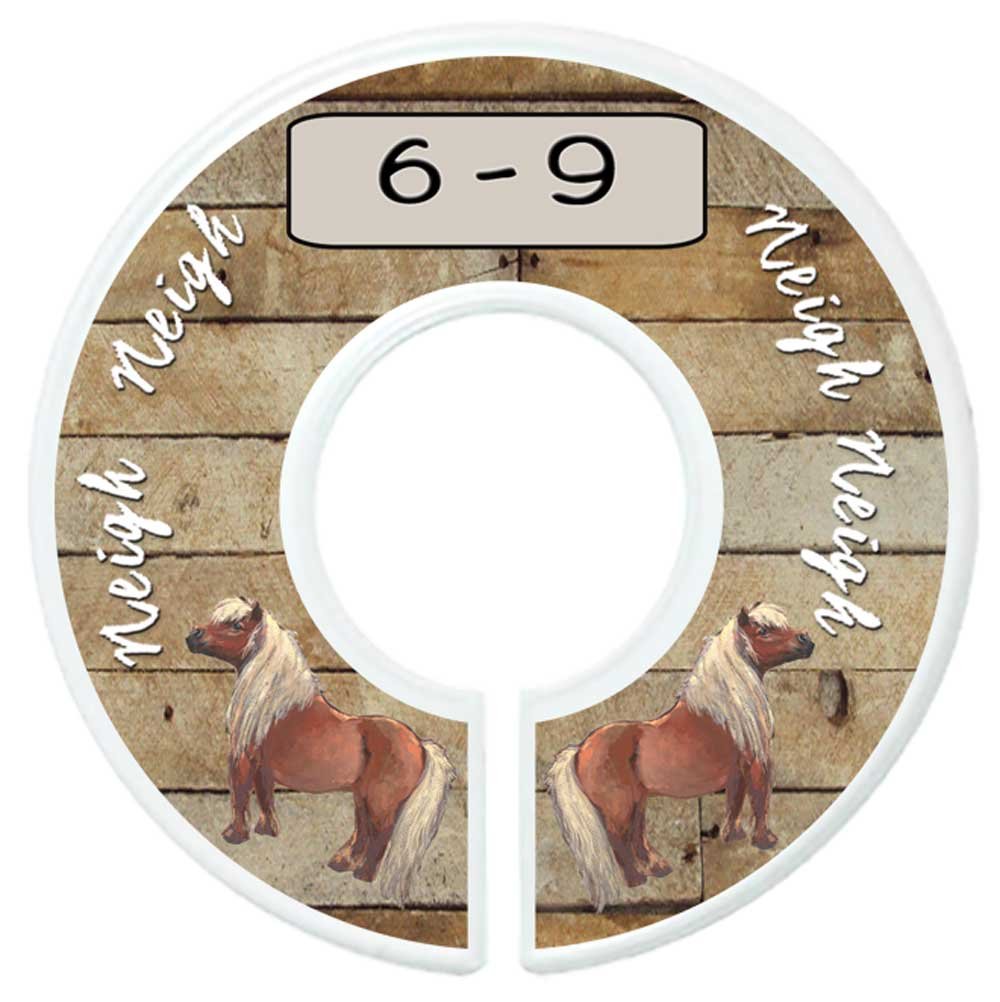 Przegrody do szafy dla niemowląt, motyw stodoły, 6-częściowy zestaw, tworzywo sztuczne, wielokolorowe, wysokość i szerokość 8,9 cm, otwór o średnicy 1 3/20.3 cm