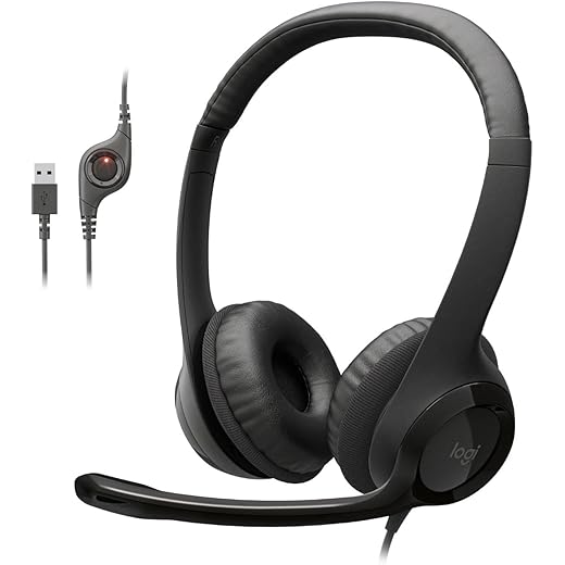 Logitech H390 Wired Headset - Graphite