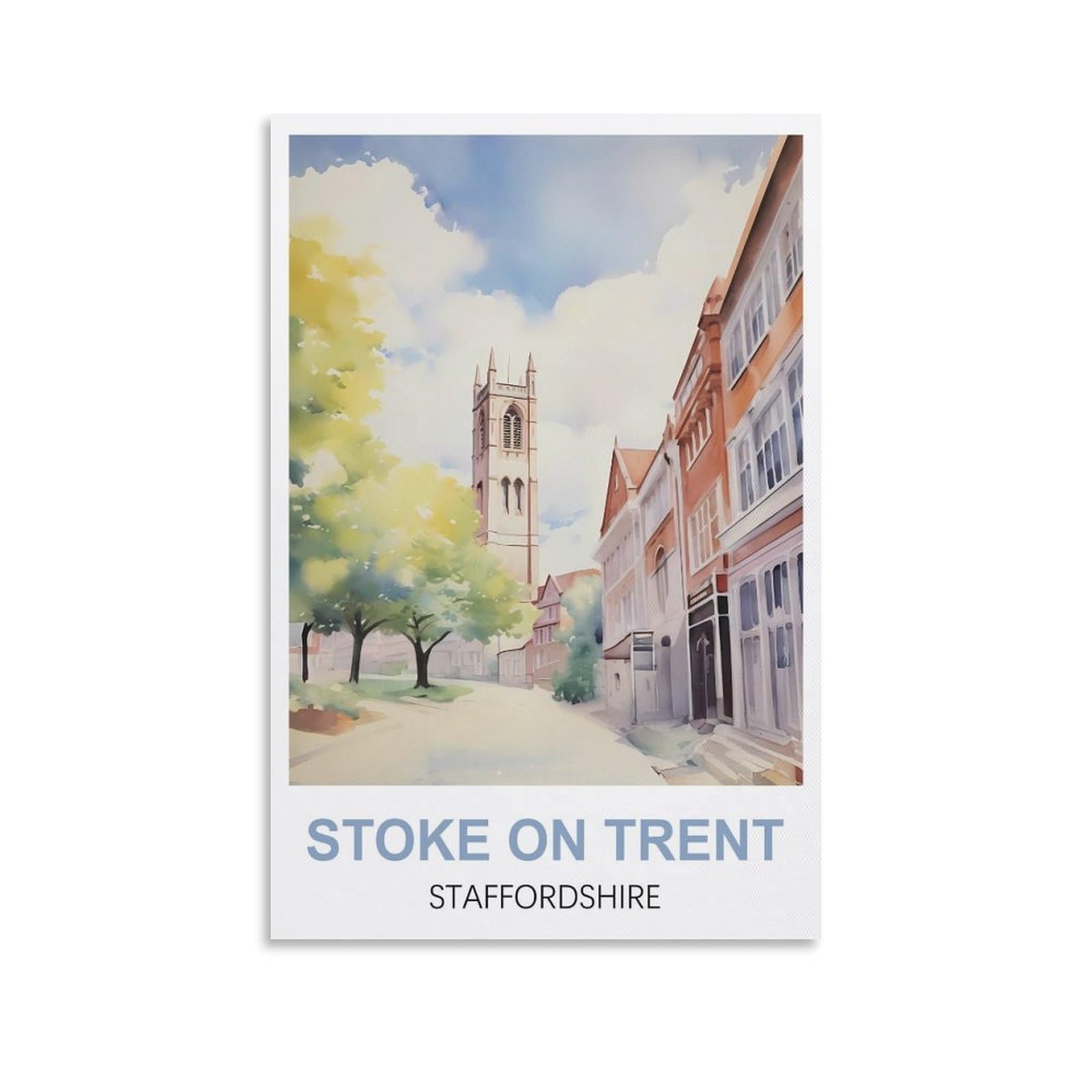 Metal Tin Sign Stoke on Trent Staffordshire Funny Travel Tin Signs Bar Coffee Home Room Art Wall Plaque Decor Gift Outdoor Indoor 15x30cm