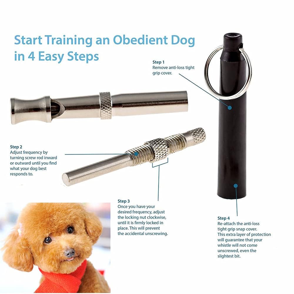 KsPups Dog Whistle, Dog Whistle to Stop Barking,Recall Training,Ultrasonic Silent Dog Whistle Training to Stop Barking Control Devices for Neighbors Dog,with Black Lanyard Pack of-1 2