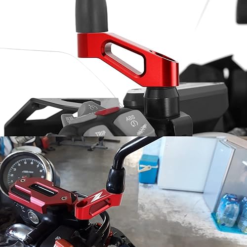 Vista 13 de Para Z250 Z300 Z400 Z650 Z750 Z800 Z900 Z1000 Zh2 cualquier año Motocicleta Retrovisor Elevadores z 1000 900 800 750 650 400 300 250 Accesorios